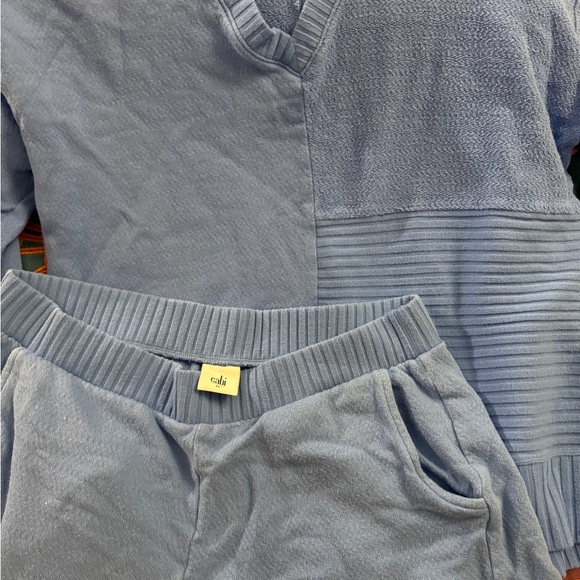 CAbi Light Blue V-Neck Sweater and Shorts Set - Picture 4 of 6